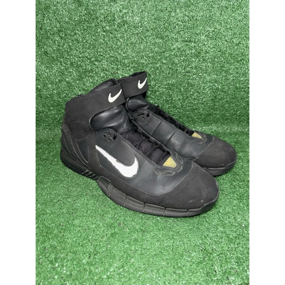 2005 Vintage Nike Air Zoom Huarache 2K5 Black Kobe Bryant Era Shoes Mens Size 15